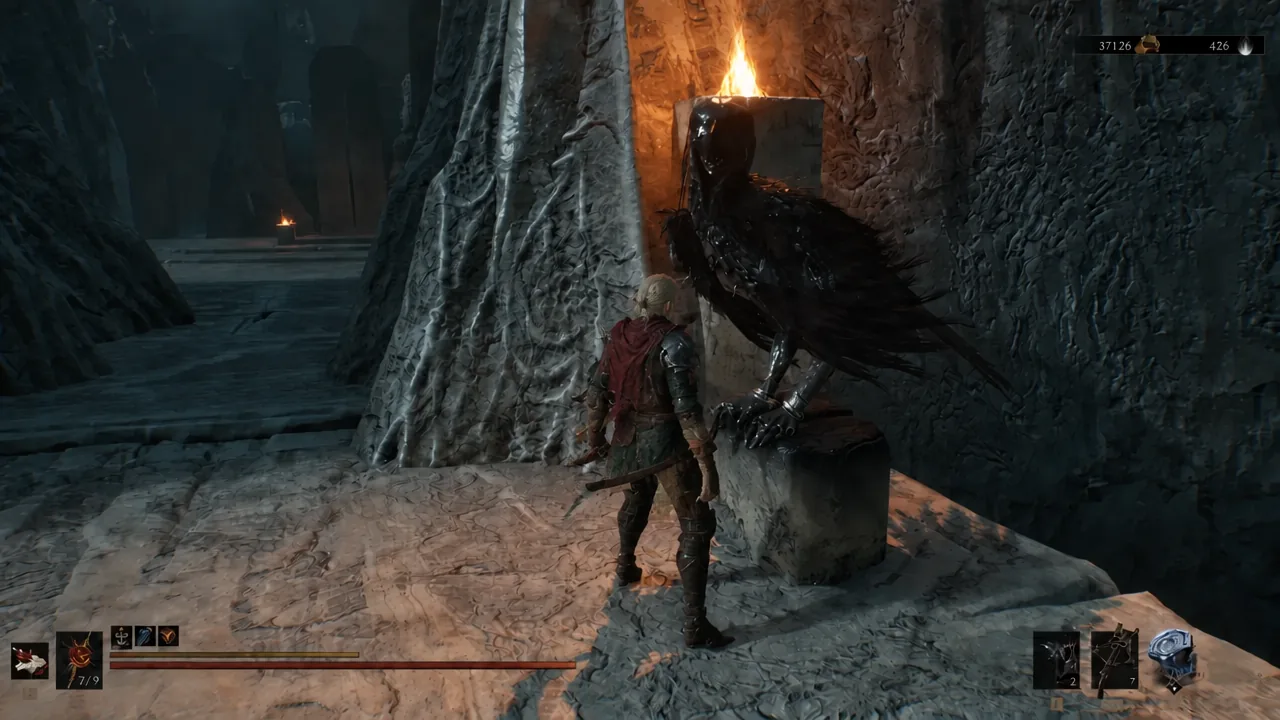 Sir Isaac, the Scholar-Prince, faces the Harbinger inside the Faded Citadel arena