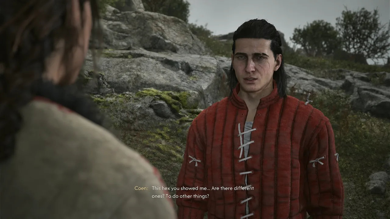 Coen asking Anca in dialogue whether different hexes can do other things