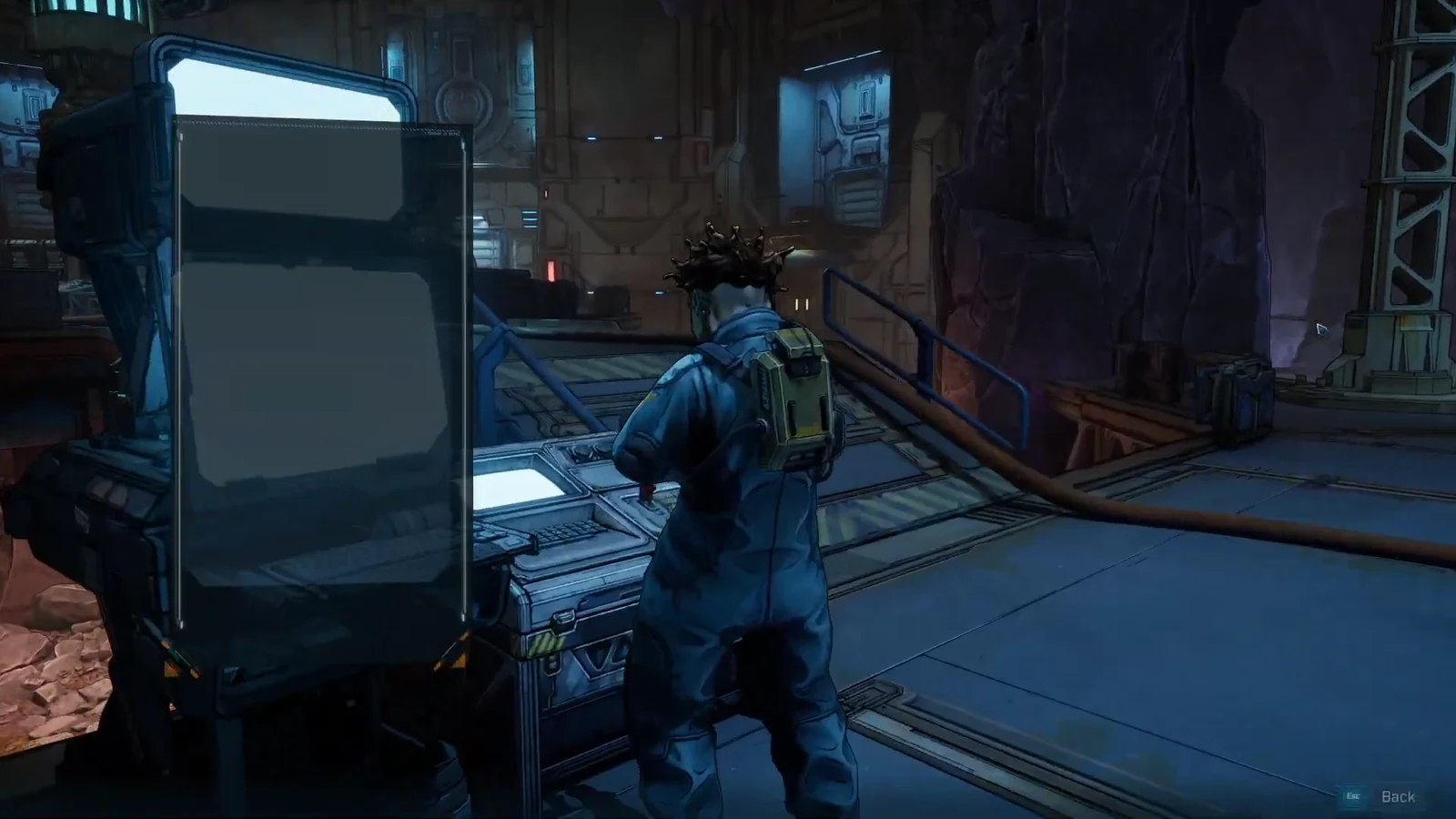 Interaction prompt open next to Rafa at the lab console when accepting the side mission