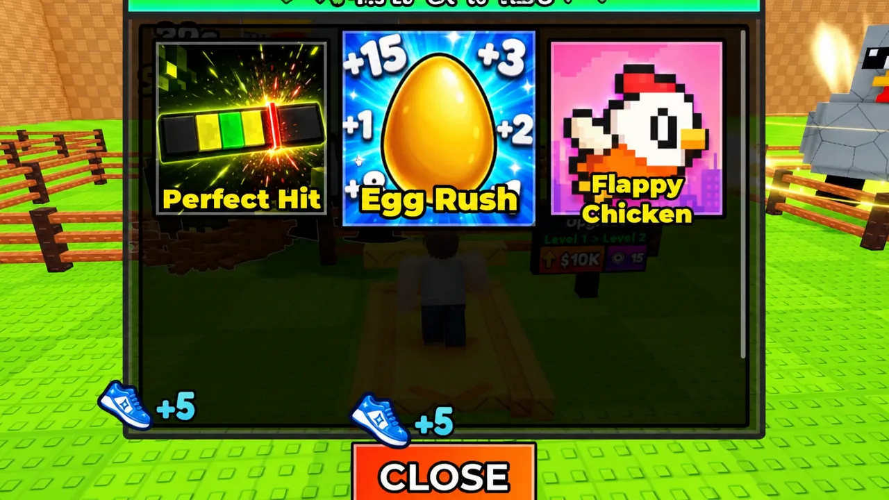 Flappy Chicken mini-game running on screen during a treadmill training session