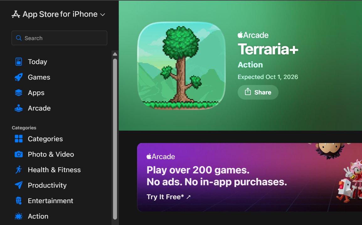 Archadecore Terraria+ Arrives on Apple Arcade October 1 With a Dead Cells and ...