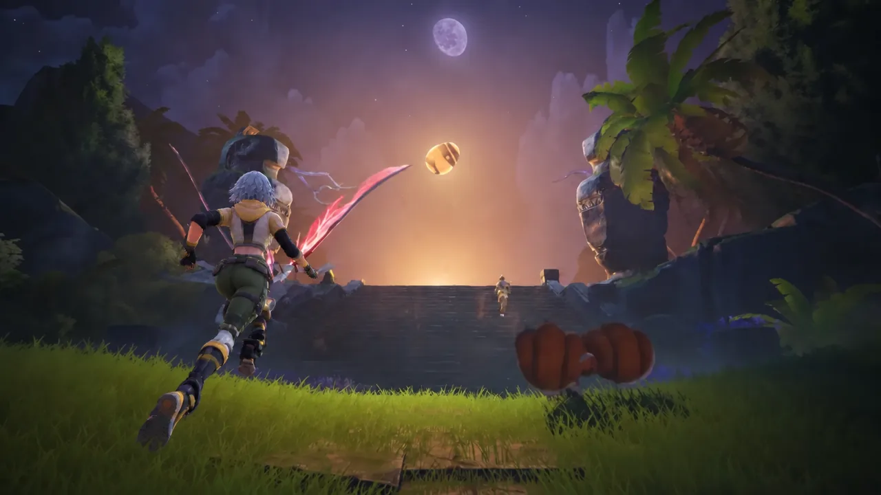 Early-game Aniimo combat in Idyll with the creature's stats and role on screen
