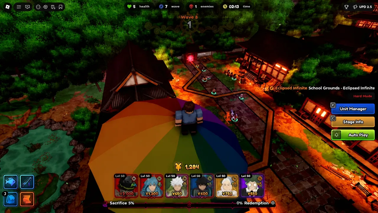 Eclipsed Infinite run at School Grounds during Wave 8 with Auto Play switched on
