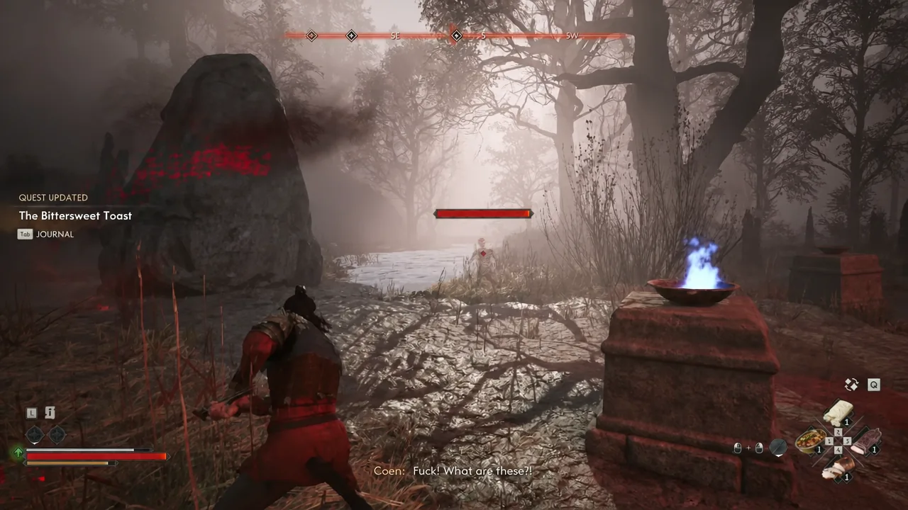 Quest Updated panel for The Bittersweet Toast during the wight ambush at the ritual site