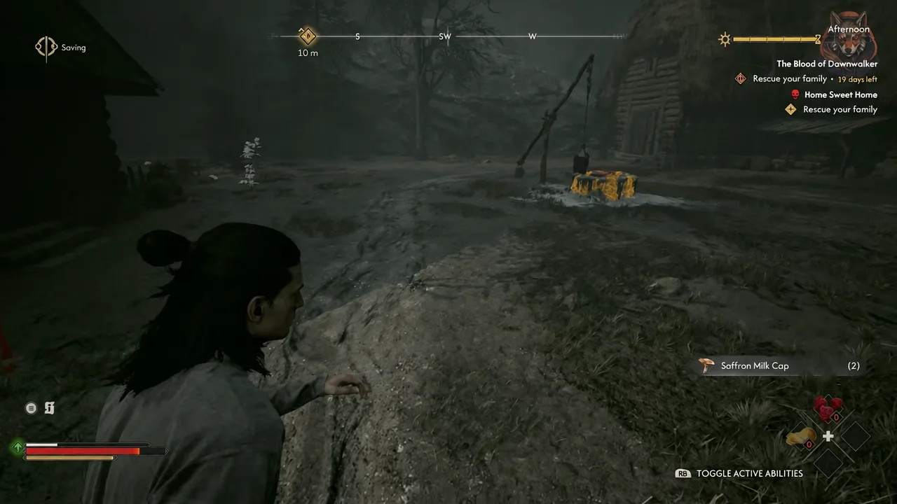 Pickup notification confirming two Saffron Milk Caps collected during the tower run