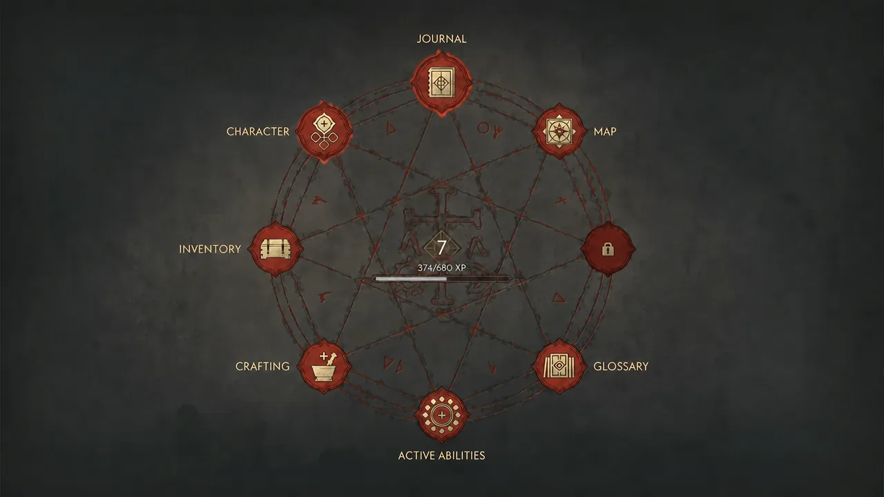 Inventory screen with the Undead Warrior's Sword and Champion's Vambraces being equipped