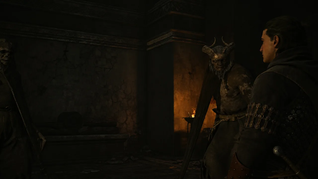 Meeting Urash and a second uriashi inside the tomb during The Highland Grave