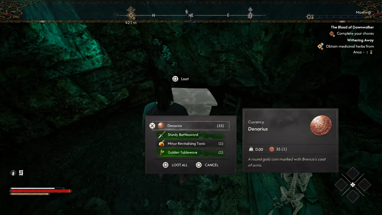 Sturdy Battlesword Location in The Blood of Dawnwalker (Secret Chest)