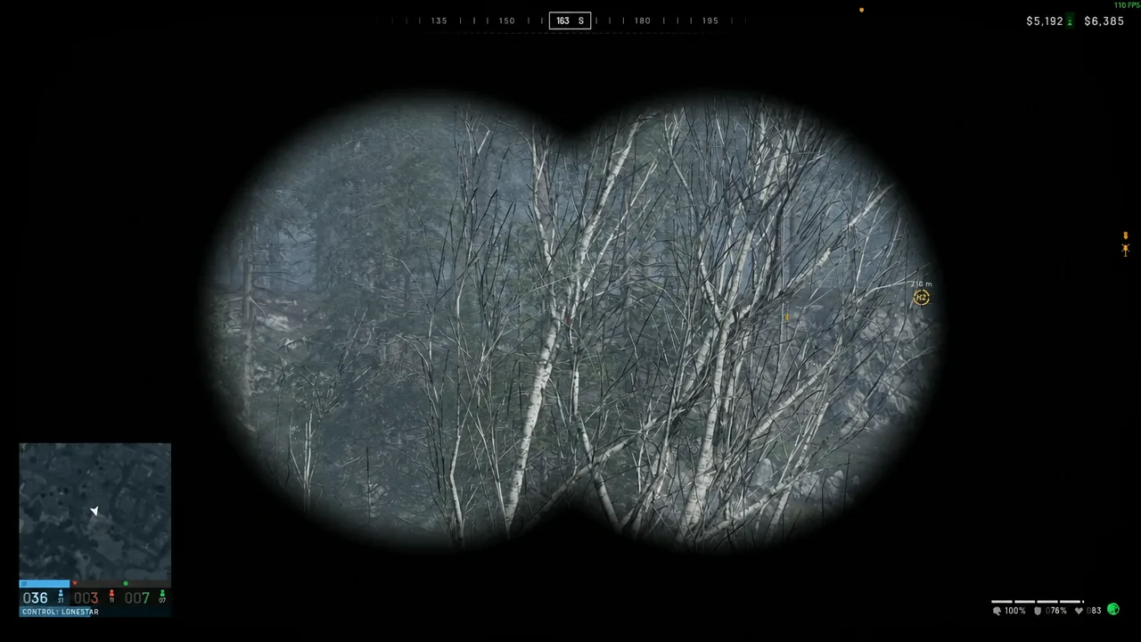 Recon player watching a contested zone from a covered position in Wardogs
