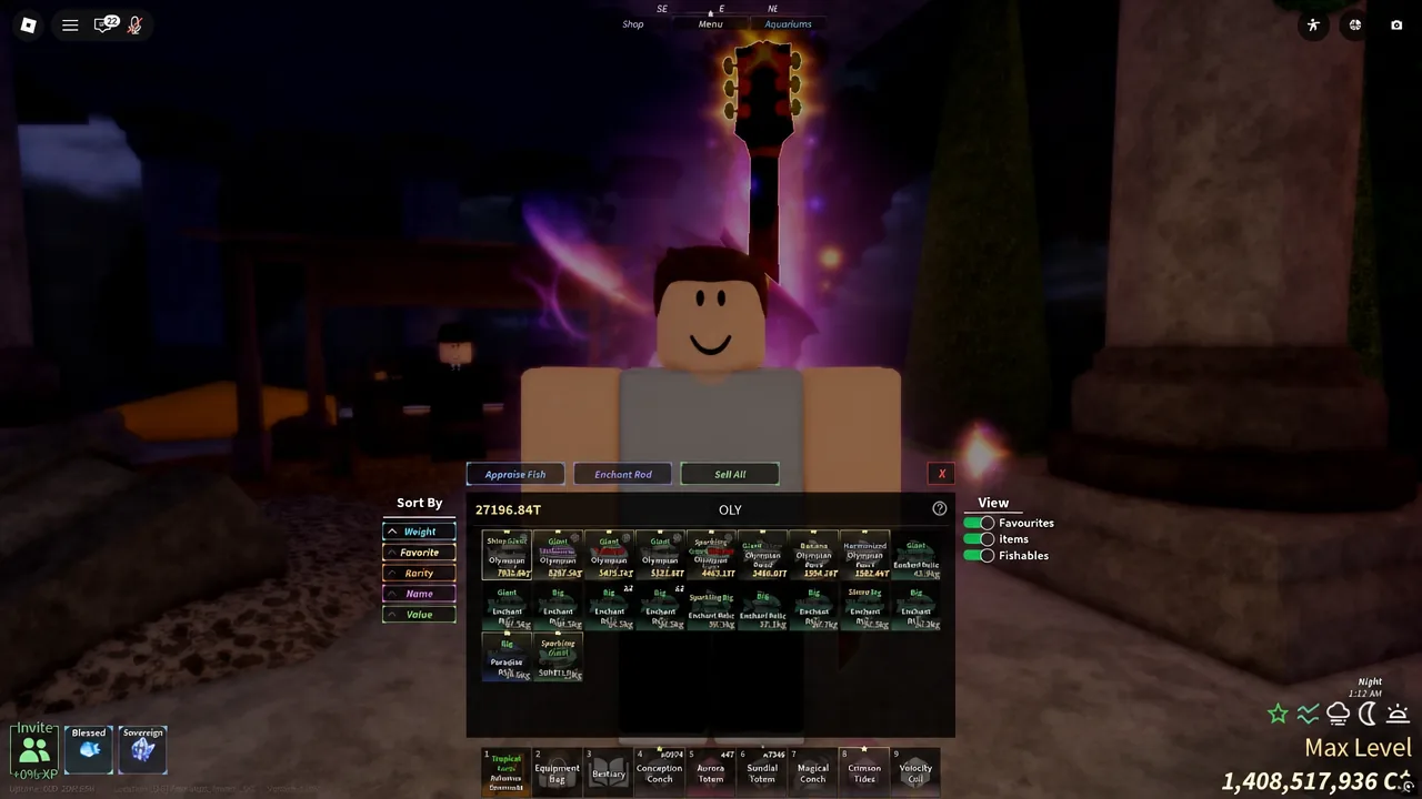 Value screen for the Shiny Giant Olympian Olympian Devil showing a price of 5,869,588 C$