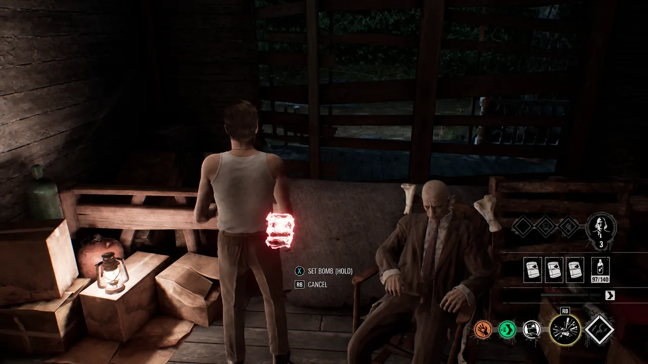 The SET BOMB (HOLD) prompt appears as a Gore Bomb is placed on the ground