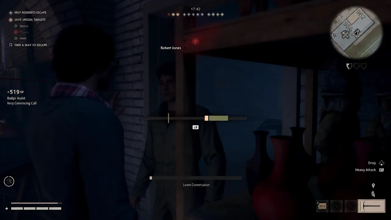 Talking to Haddonfield resident Robert Jones during a night match