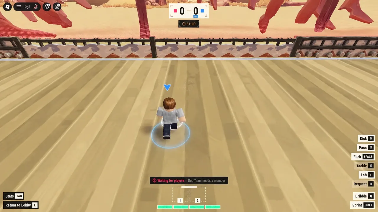 Controlled player highlighted mid-run on the pitch during a dribbling sequence