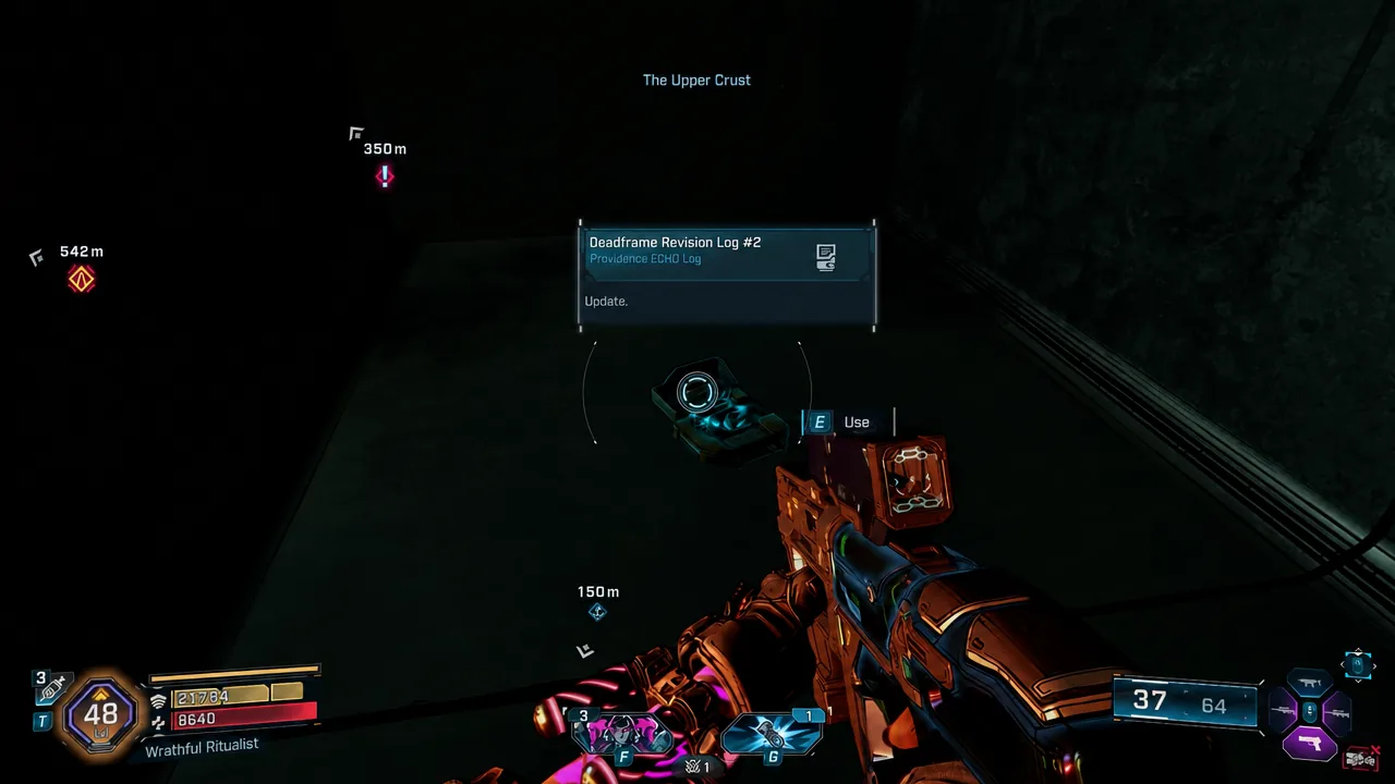 Use prompt shown while collecting the Providence ECHO Log named Deadframe Revision Log #2