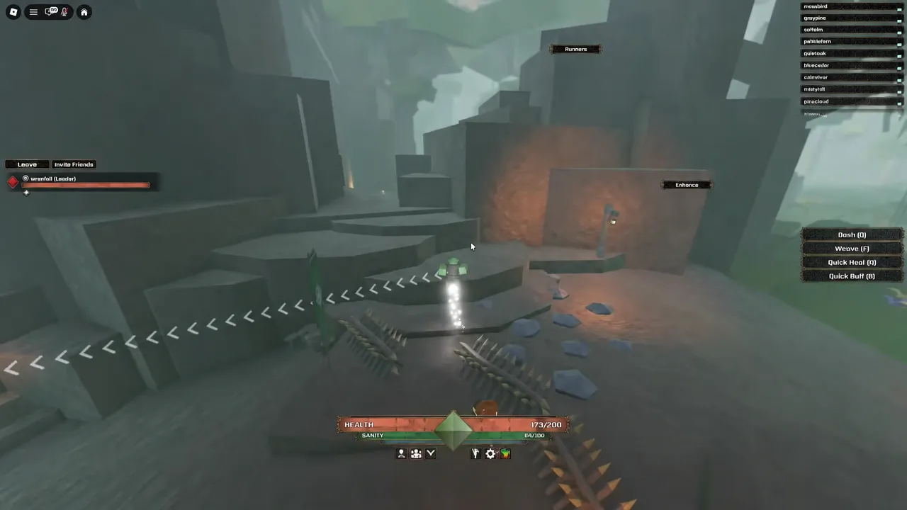 Approaching the highlighted Enhance button to trigger it.