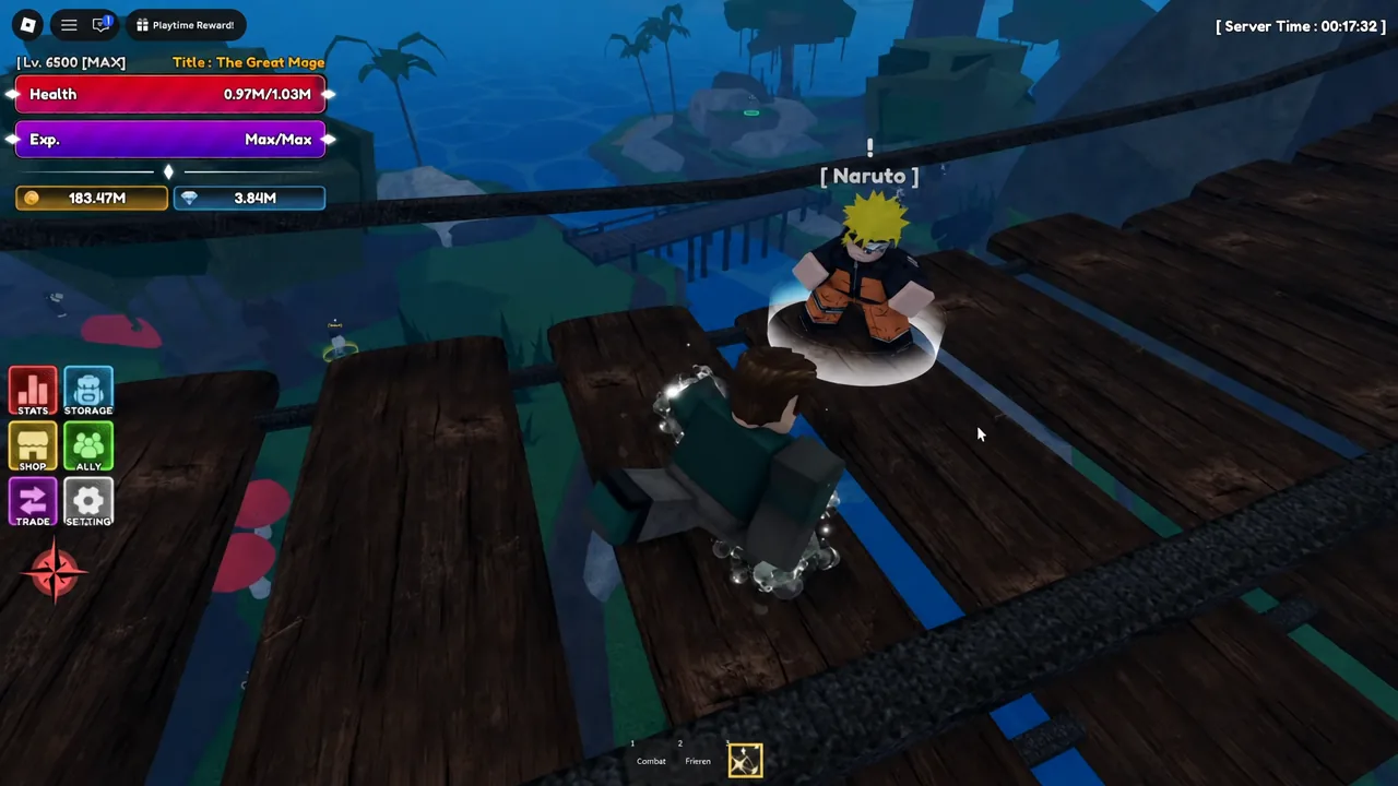 Buying the base Naruto spec from the Naruto NPC in Deeproot Jungle