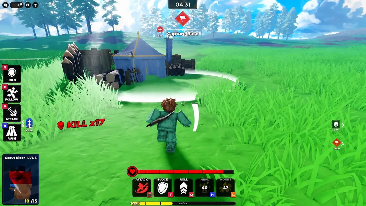 Capture Base objective highlighted as the player closes in on the marked enemy base