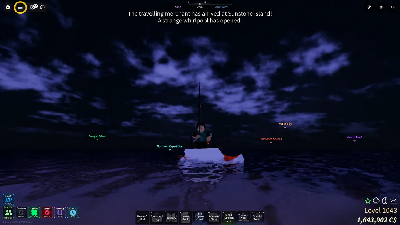 The Great Rod of Oscar available for purchase at the end of the underwater chamber