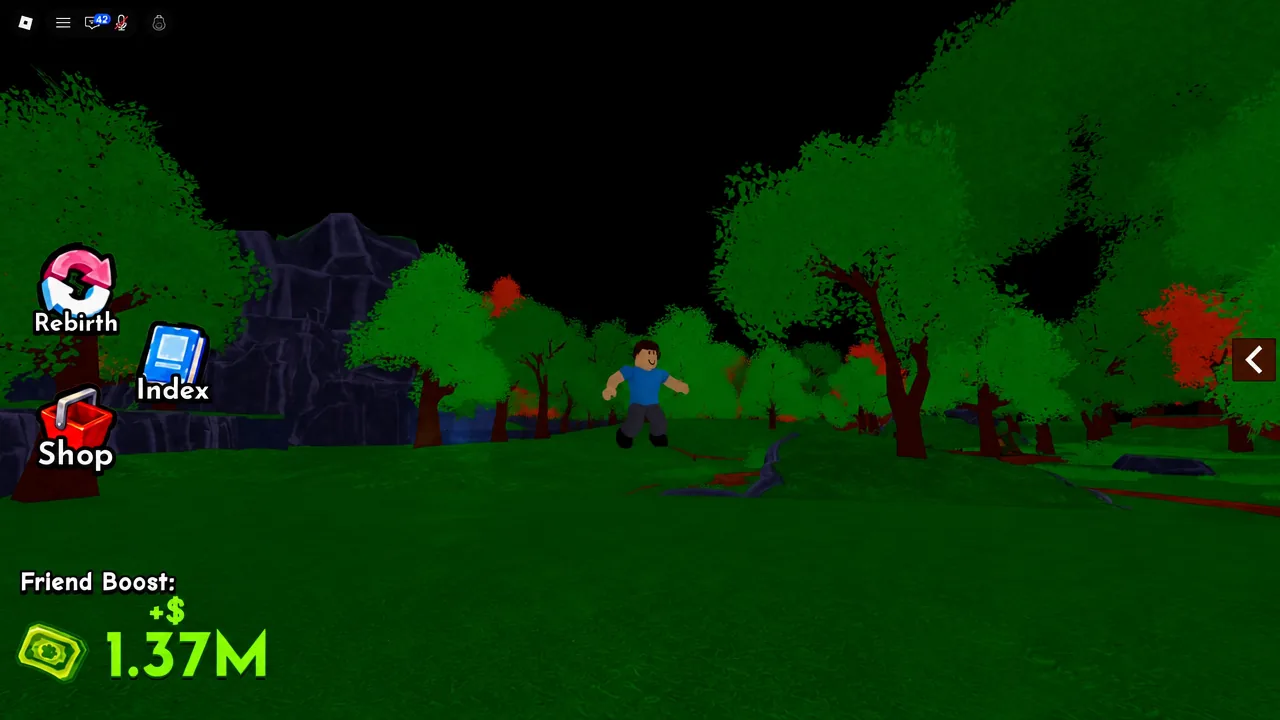 Ride A Pet avatar running through a forest area while hunting for eggs