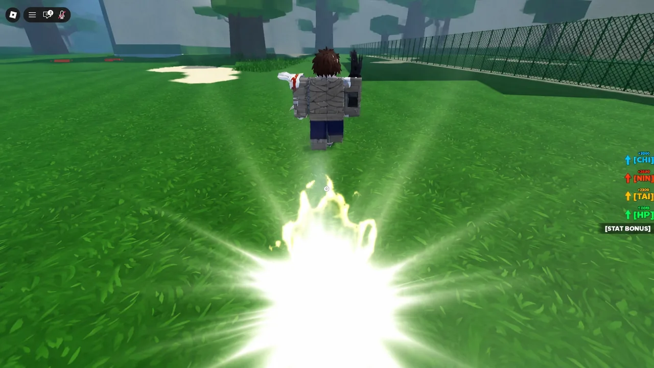 Getsuga Black Form 1 ability firing at an armored character with the STAT BONUS panel open