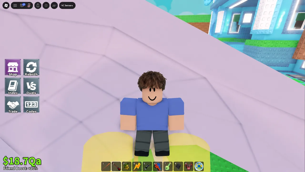 Base setup in Steal a Brainrot before heading into the OG Trade Plaza portal