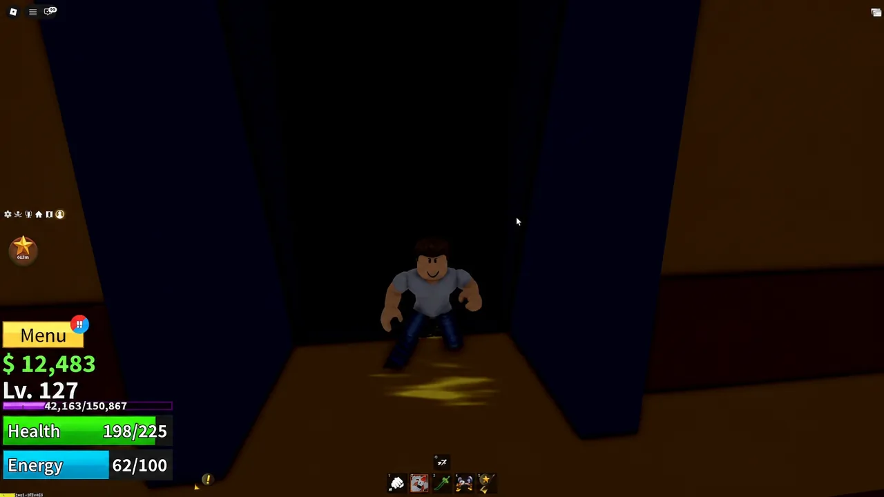 Player leaving the temple corridor and stepping back out into the open sky island area