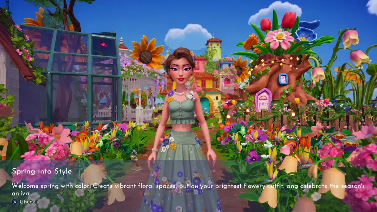 Weekly DreamSnaps theme prompt on screen with the check button shown in the corner