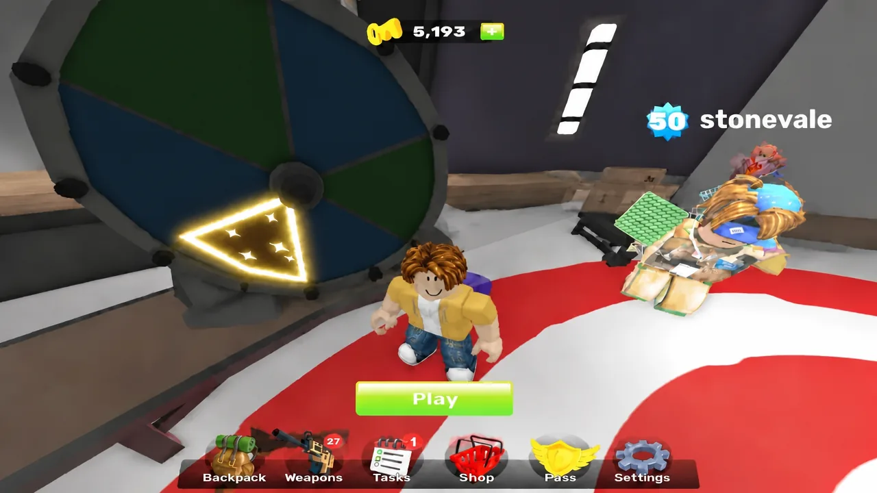 Rivals lobby screen with the Play button highlighted before starting a match