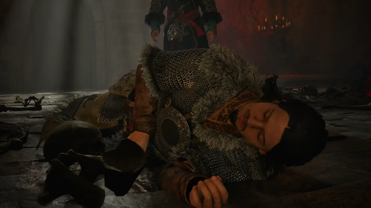 Coen loots the boss chamber for the Crypt Key after defeating The Crypt Dweller