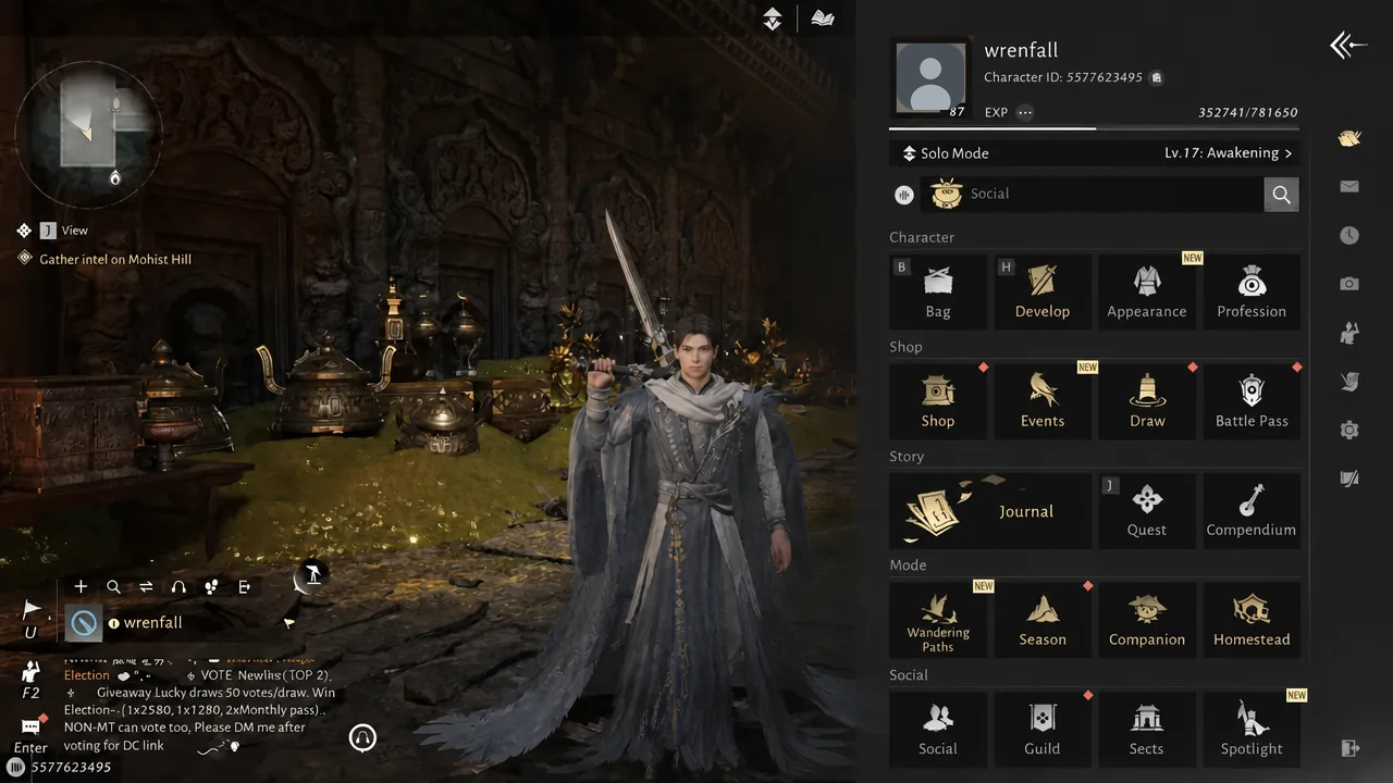 Campaign Challenge in Wandering Paths used to farm specific weapon notes