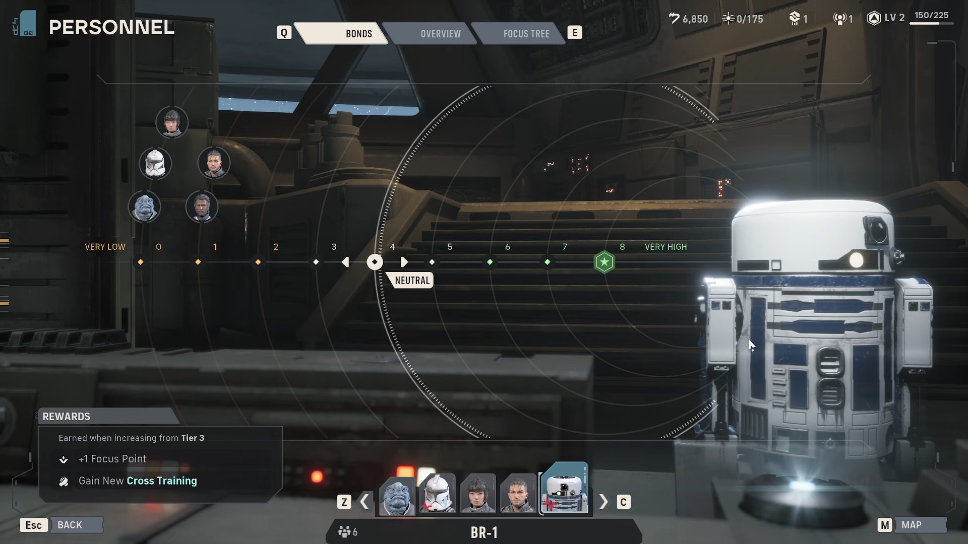 Armory loadout screen showing three separate utility items equipped on the Astromech