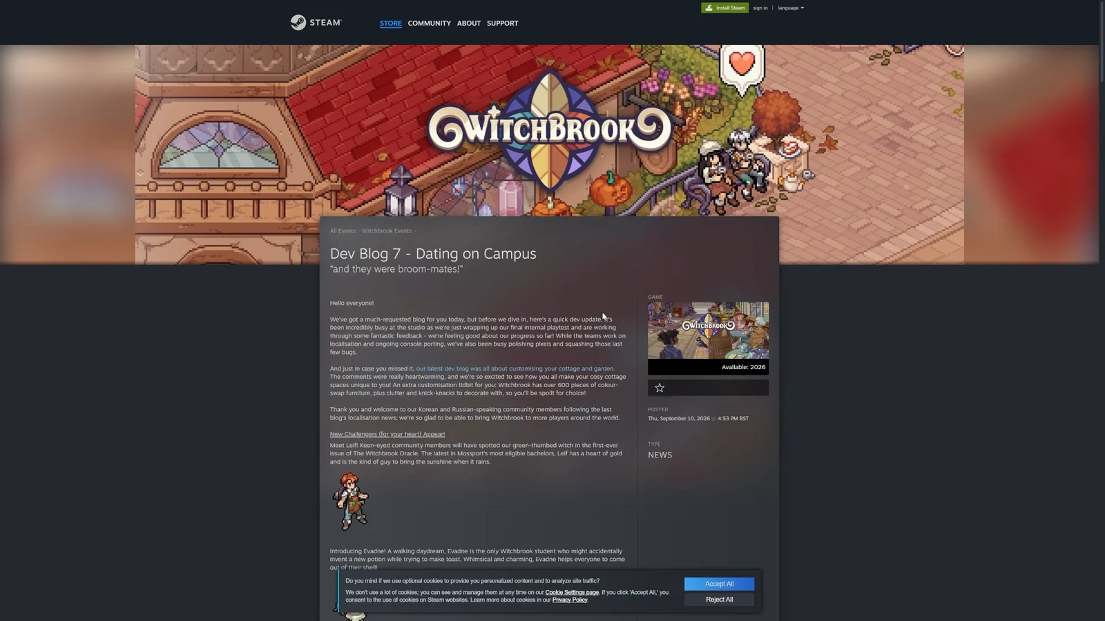 Witchbrook Romance Explained: How Dating and Going Steady Work