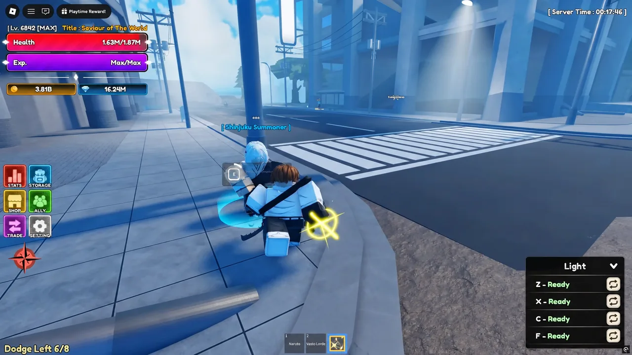 Interact prompt on the Shinjuku Summoner NPC used to spawn the Yuta boss