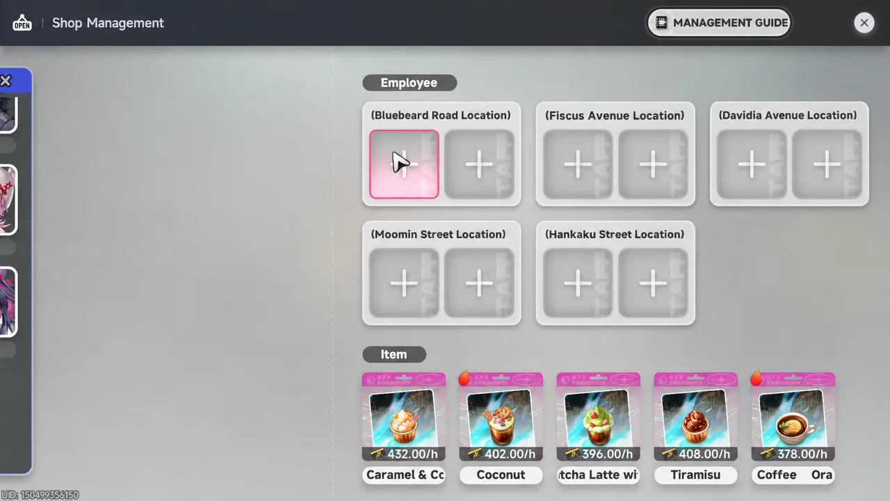 Assigning employees to a shop location, where each slot's life skill is applied to that branch.