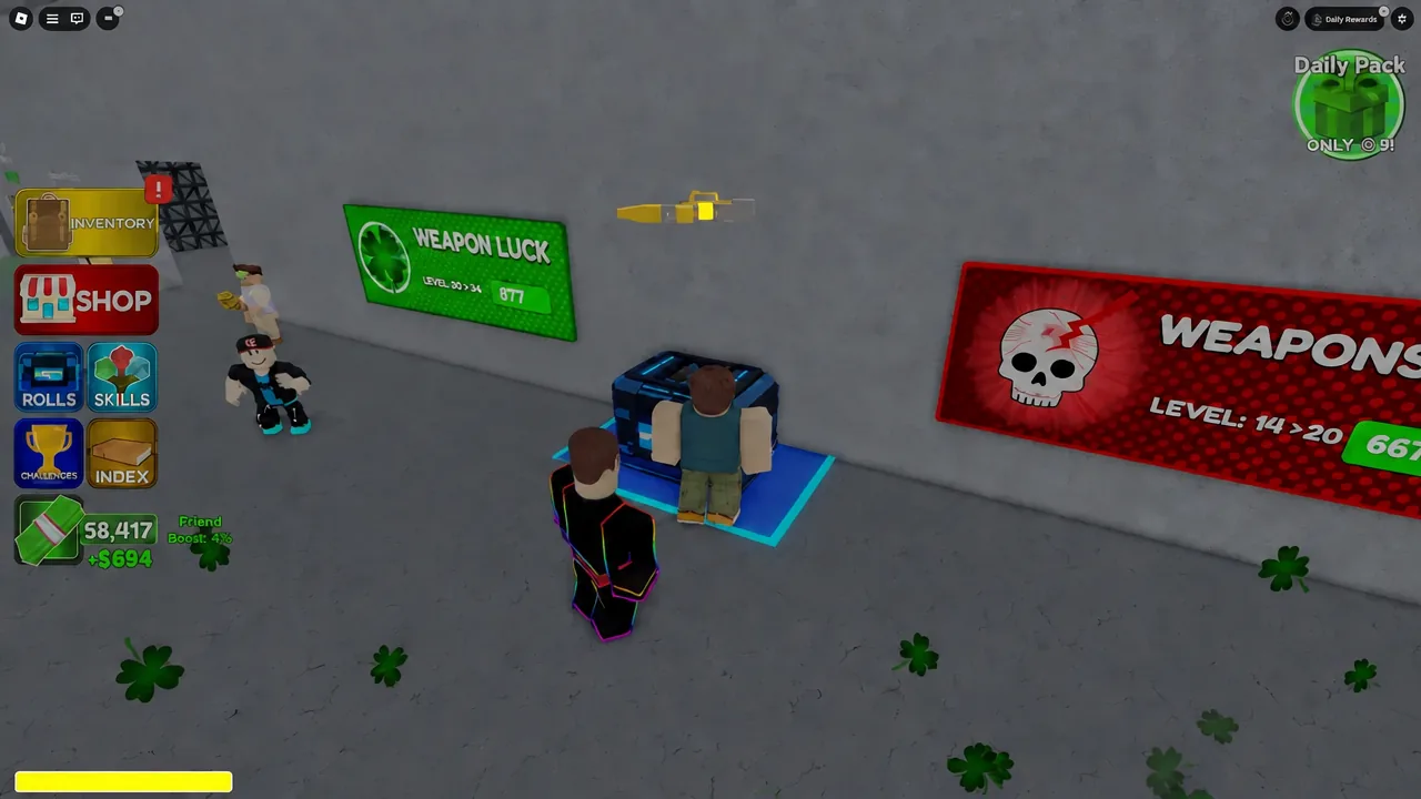 Gameplay moment from Zone Defense RNG with zombies advancing on the defended Zone.