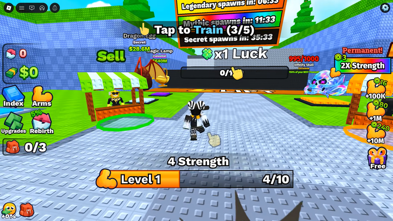 +1 Lift Rock For Treasure: Every Arm and Its Power Boost