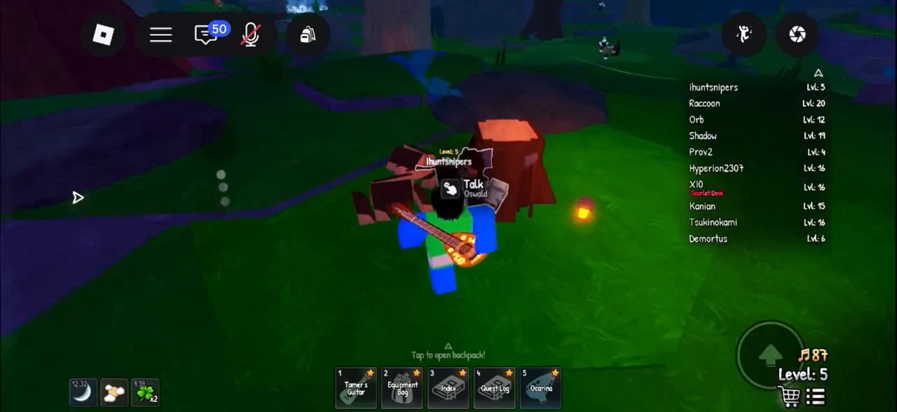 Talk prompt shown over another player character while approaching