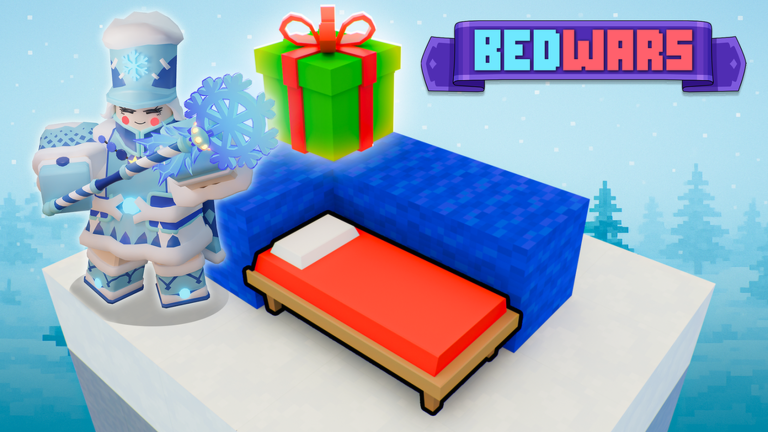 Artwork for the Winter Update event in BedWars
