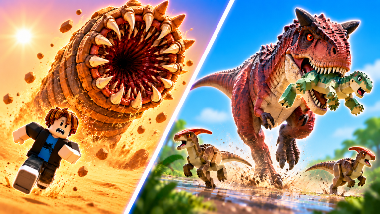 Artwork for the New dinos!! 🪱🦖 event in Ride a Dino
