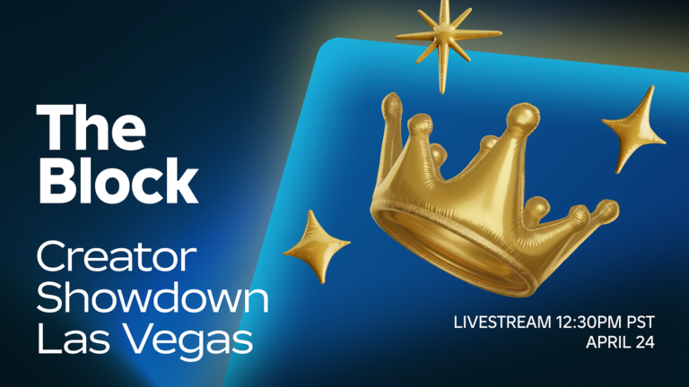 Artwork for the Creator Showdown event in The Block