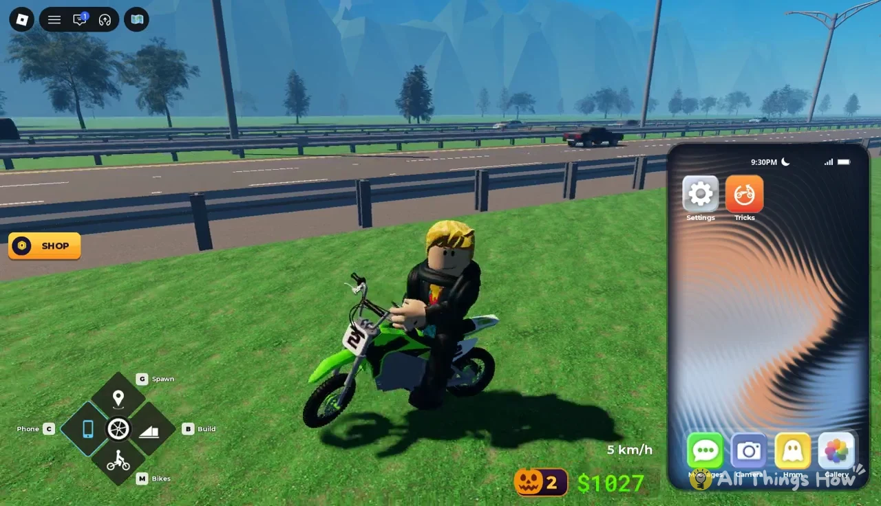 Phone home screen with the orange Tricks app button next to Settings