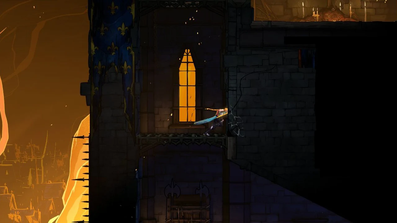 Rose by the narrow window on the Roof of the Tower, beside the breakable wall