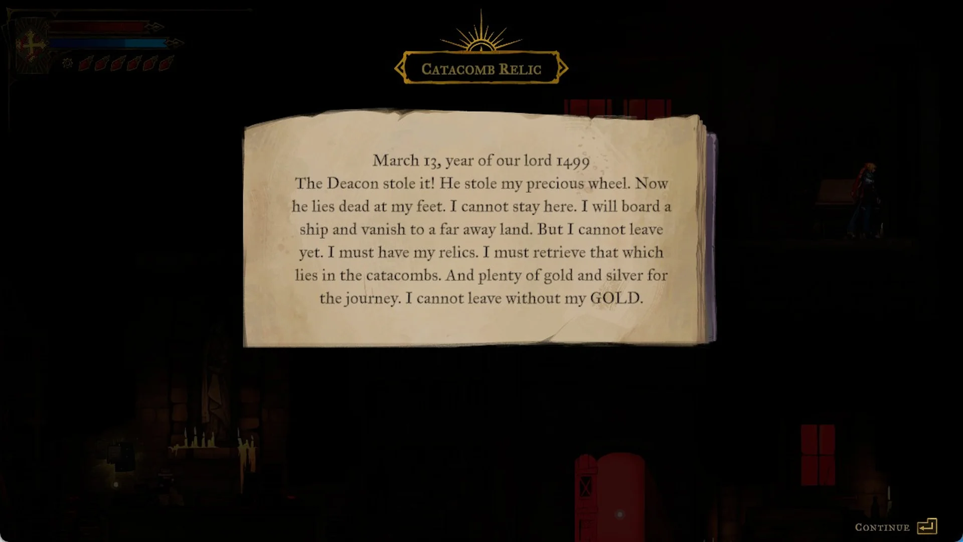 Local Relic The Miser Arcana Location in Castlevania: Belmont’s Curse
