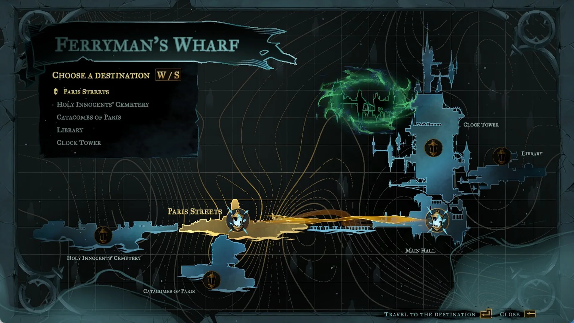 The Ferryman's Wharf destination list opened at the Main Hall wharf