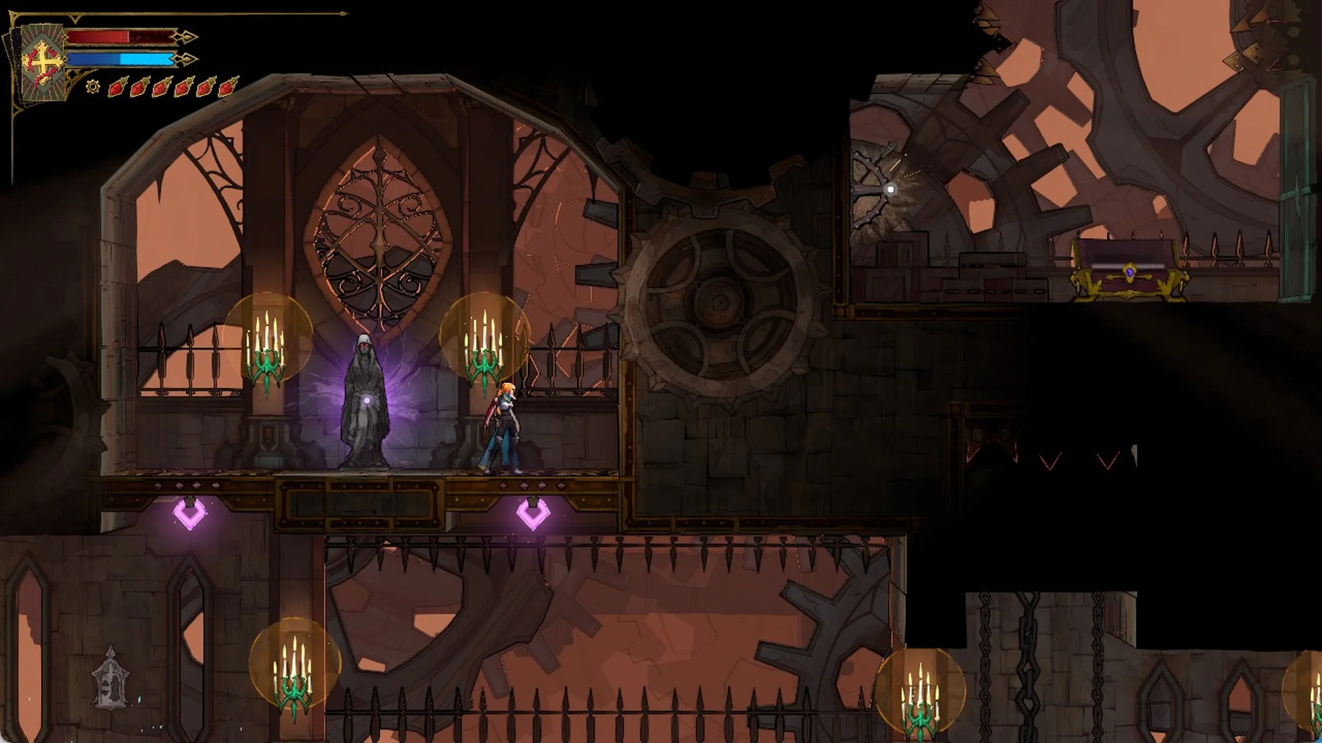 The hooded statue with the Isaac clue in Mechanic's Ascent