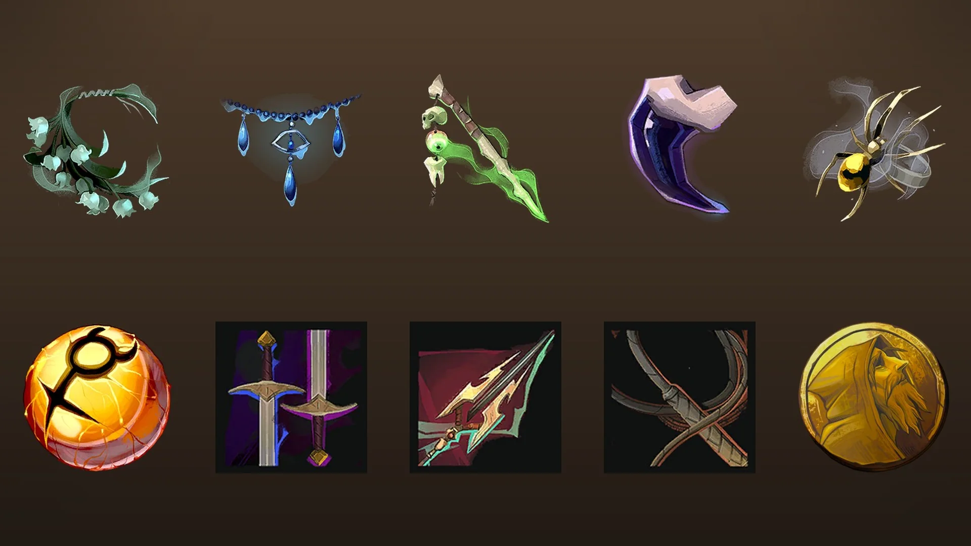 Relics and weapons found in the Catacombs of Paris in Castlevania: Belmont's Curse