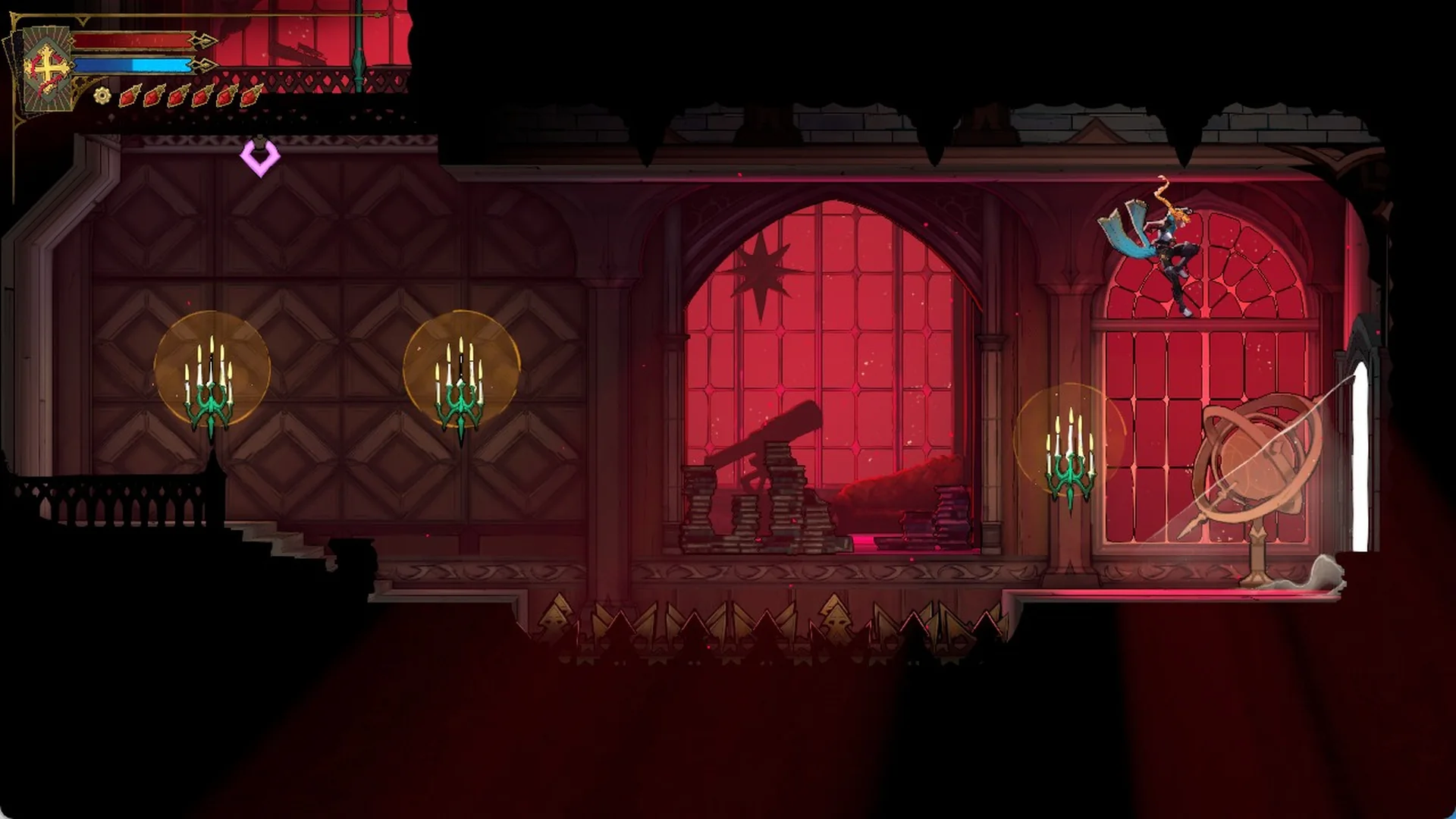 Rose in a Library hall of the Observation Tower in Castlevania: Belmont's Curse