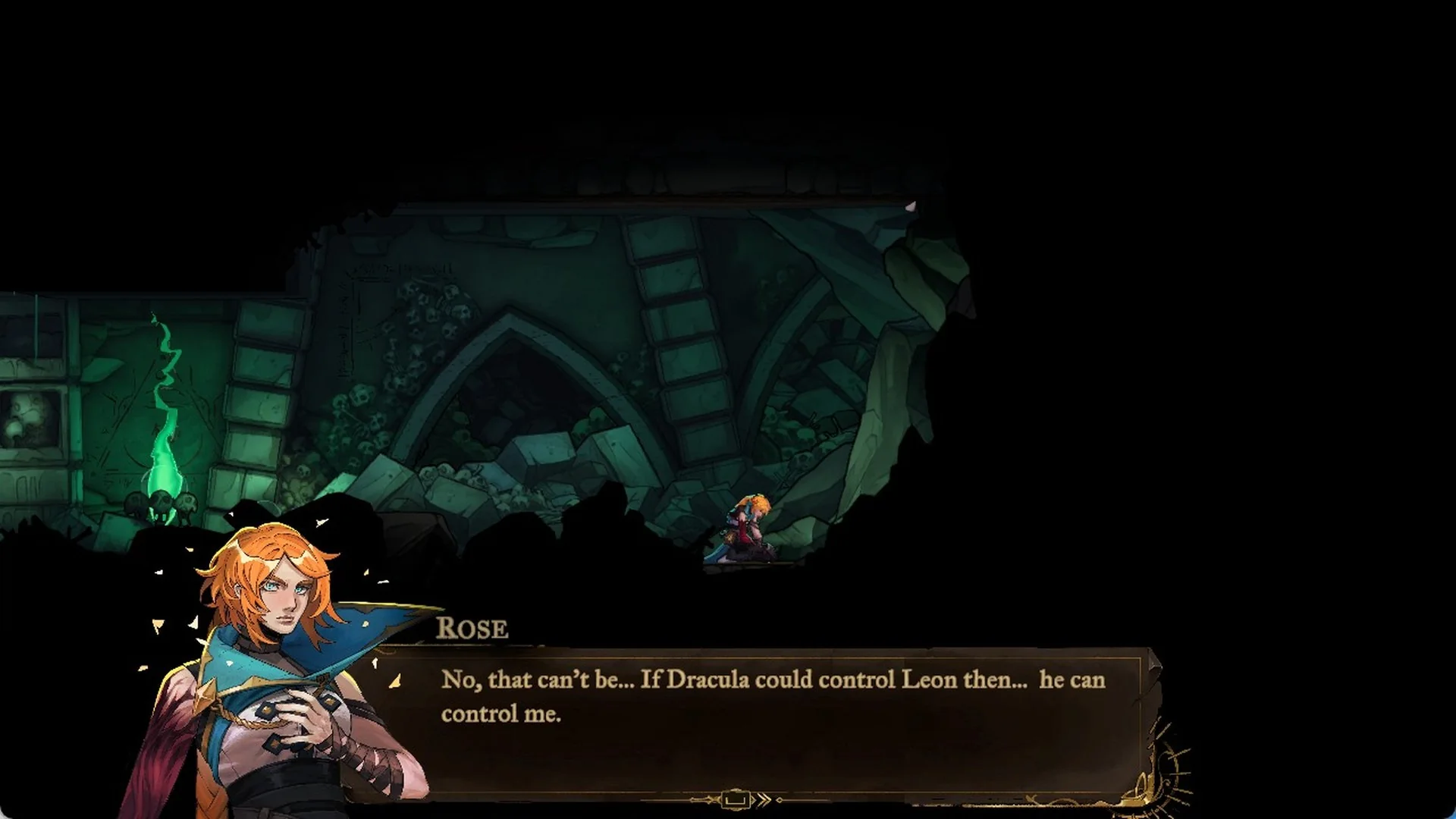 Leon saying Rose and her mother's cards freed his mind