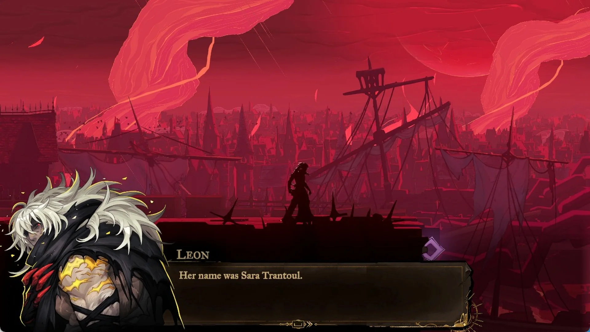 Leon naming Sara Trantoul on the Notre-Dame Bridge