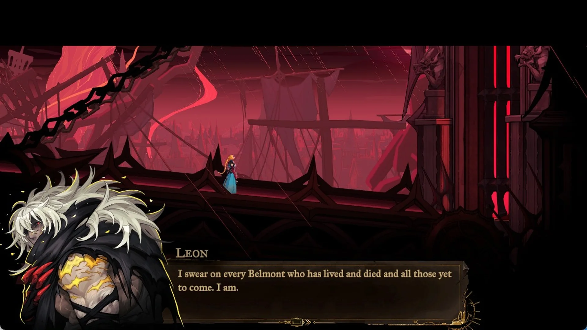 Leon swearing on every Belmont that he is Leon Belmont